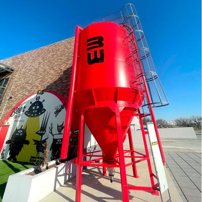 Three Wide Brewery grain silo recently restored by Benchmark One General Contracting, angle #1