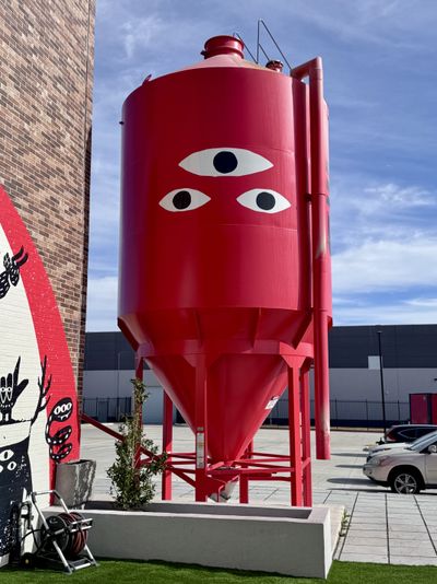 Three Wide Brewery grain silo recently restored by Benchmark One General Contracting, angle #2