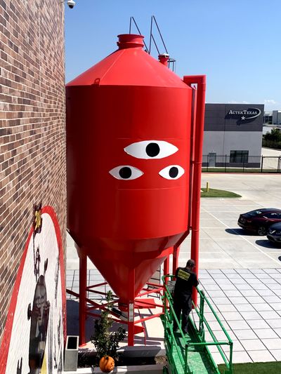 Three Wide Brewery grain silo recently restored by Benchmark One General Contracting, angle #3