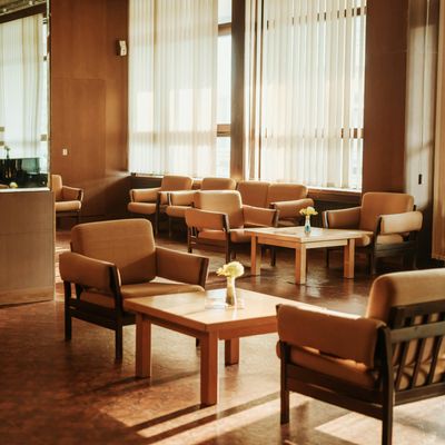 Empty waiting room of medical office