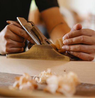 BM1GC producing custom wooden trim by hand